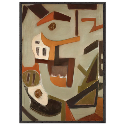 Joyous - 2006 United States - Will Barnet 70x100 cm / 28x40 inches Framed Art Print – Black Wooden Frame