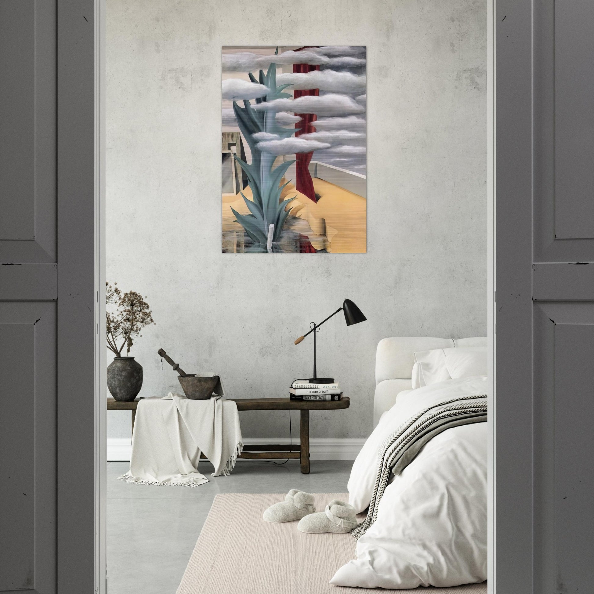AFTER THE WATER THE CLOUDS 1926 - Rene Magritte Brushed Aluminum Print - 70x100 cm / 28x40 inches | Rene Magritte Aluminum Print | Rene Magritte Prints