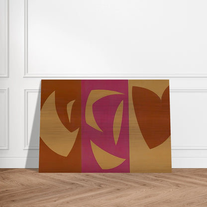Triptyque ocre-violet-rouge - Fernand Leduc Brushed Aluminum Print - 70x100 cm / 28x40 inches | Fernand Leduc Aluminum Print | Fernand Leduc Prints