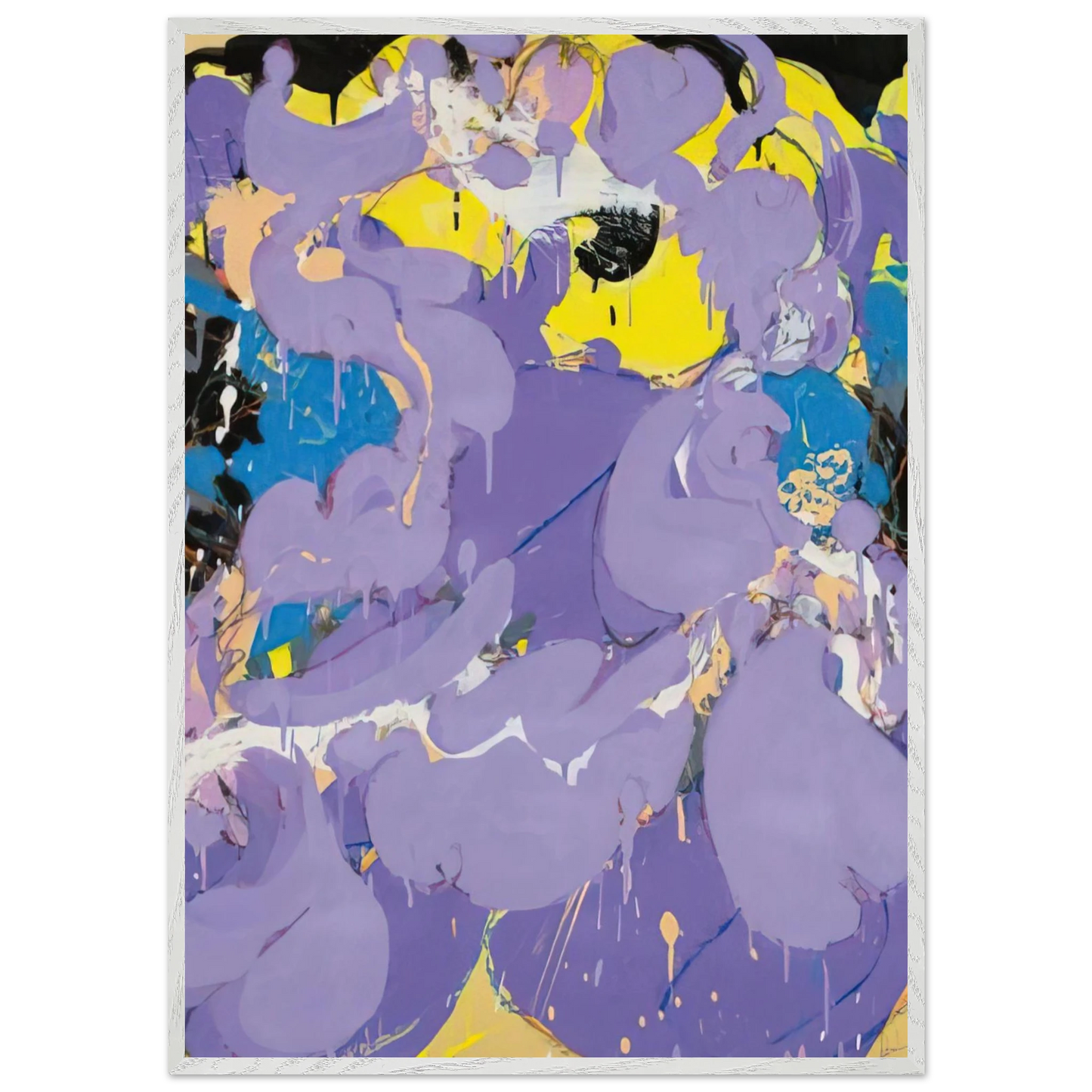 Helen Frankenthaler - Untitled - 1978 Wall art - 21x29.7 cm / 8x12" - Premium Wooden Framed Poster With Fine Art Paper-canvas - White frame