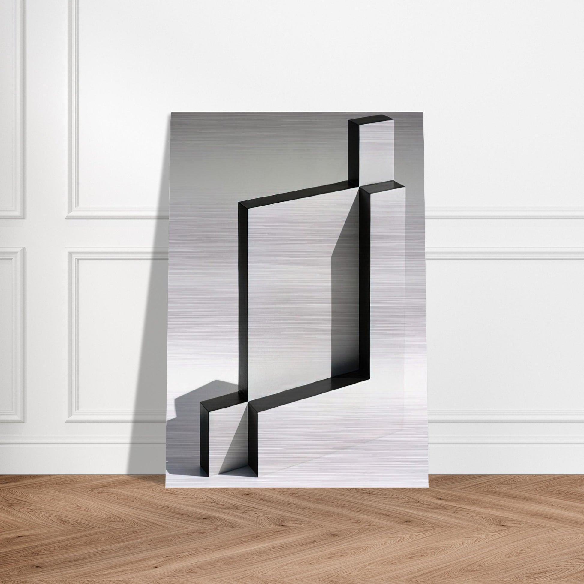 White and Black Sculpture - 1965 - Lygia Pape Brushed Aluminum Print - 70x100 cm / 28x40 inches | Lygia Pape Aluminum Print | Lygia Pape Prints