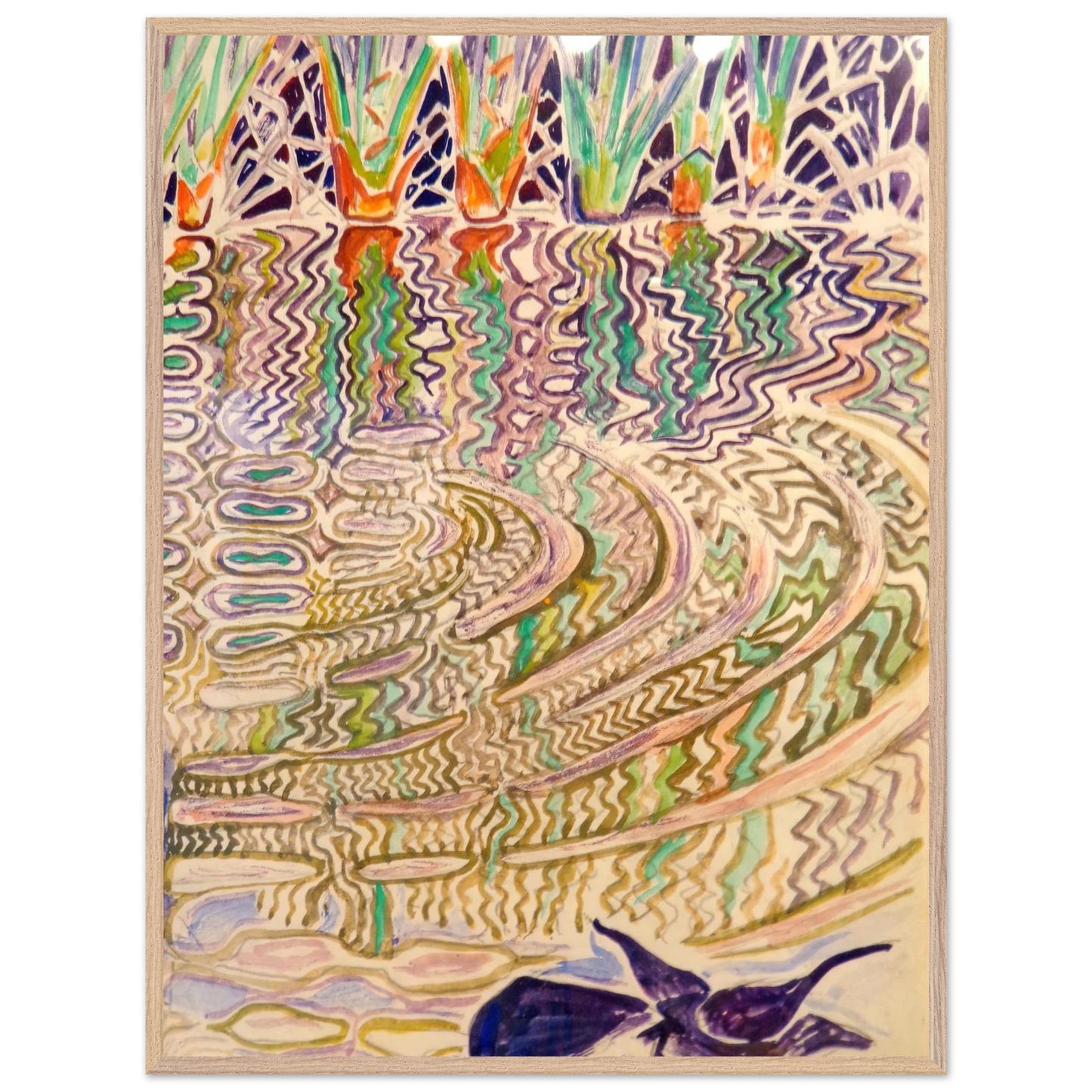 Walter Inglis Anderson - Walter Anderson Wall art - 30x30 cm / 12x12 inches - Premium Wooden Framed Poster With Fine Art Paper-canvas - Wood frame