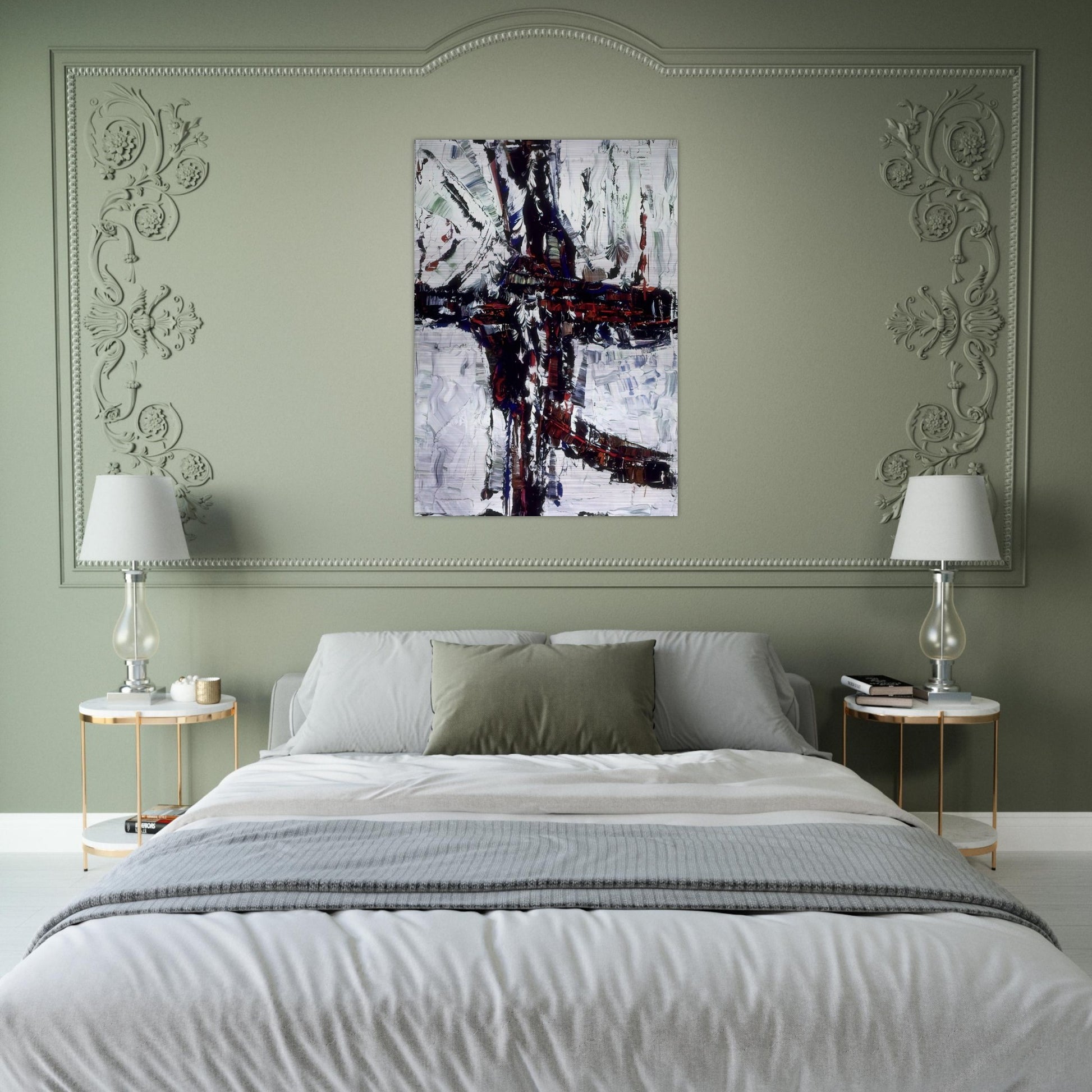 Chemin d hiver - Jean-Paul Riopelle Brushed Aluminum Print - 70x100 cm / 28x40 inches | Jean-Paul Riopelle Aluminum Print | Jean-Paul Riopelle Prints
