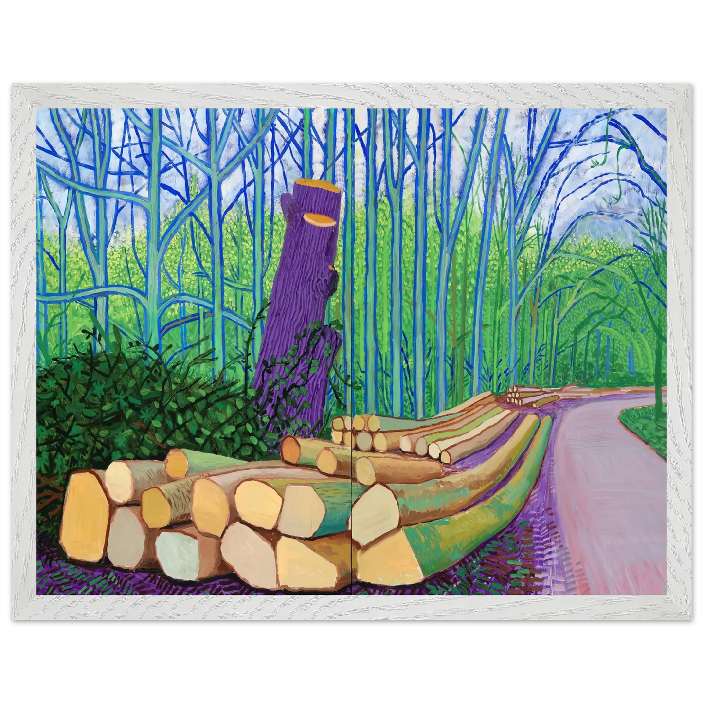 David Hockney - David Hockney Wall art - 70x100 cm / 28x40 Inches - Premium Wooden Framed Poster With Fine Art Paper - Wood frame