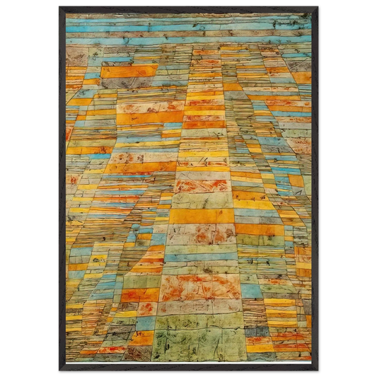 HIGHWAY AND BYWAYS 1929 - Paul Klee 70x100 cm / 28x40 inches Framed Art Print – Black Wooden Frame