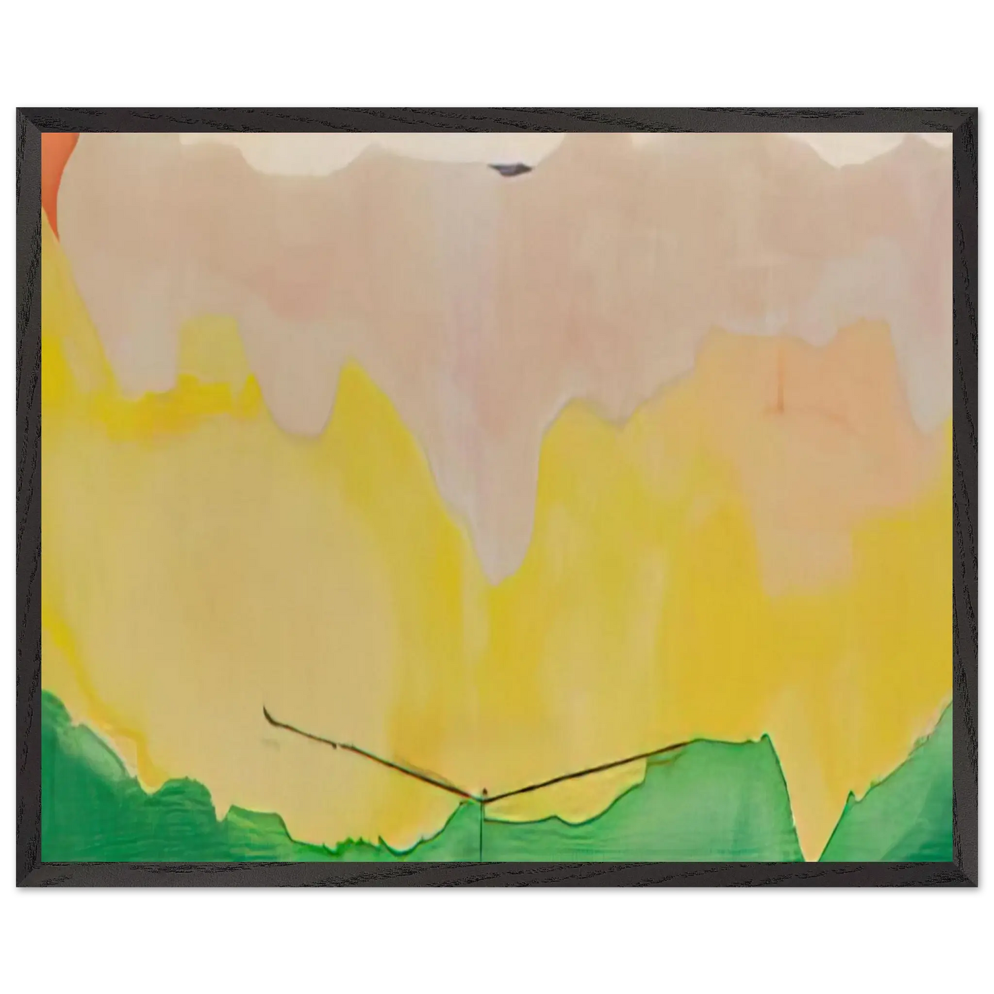 Helen Frankenthaler - Boulevard - 1973 Wall art - A2 (42 x 59.4  cm) - Premium Wooden Framed Poster With Fine Art Paper - Wood frame