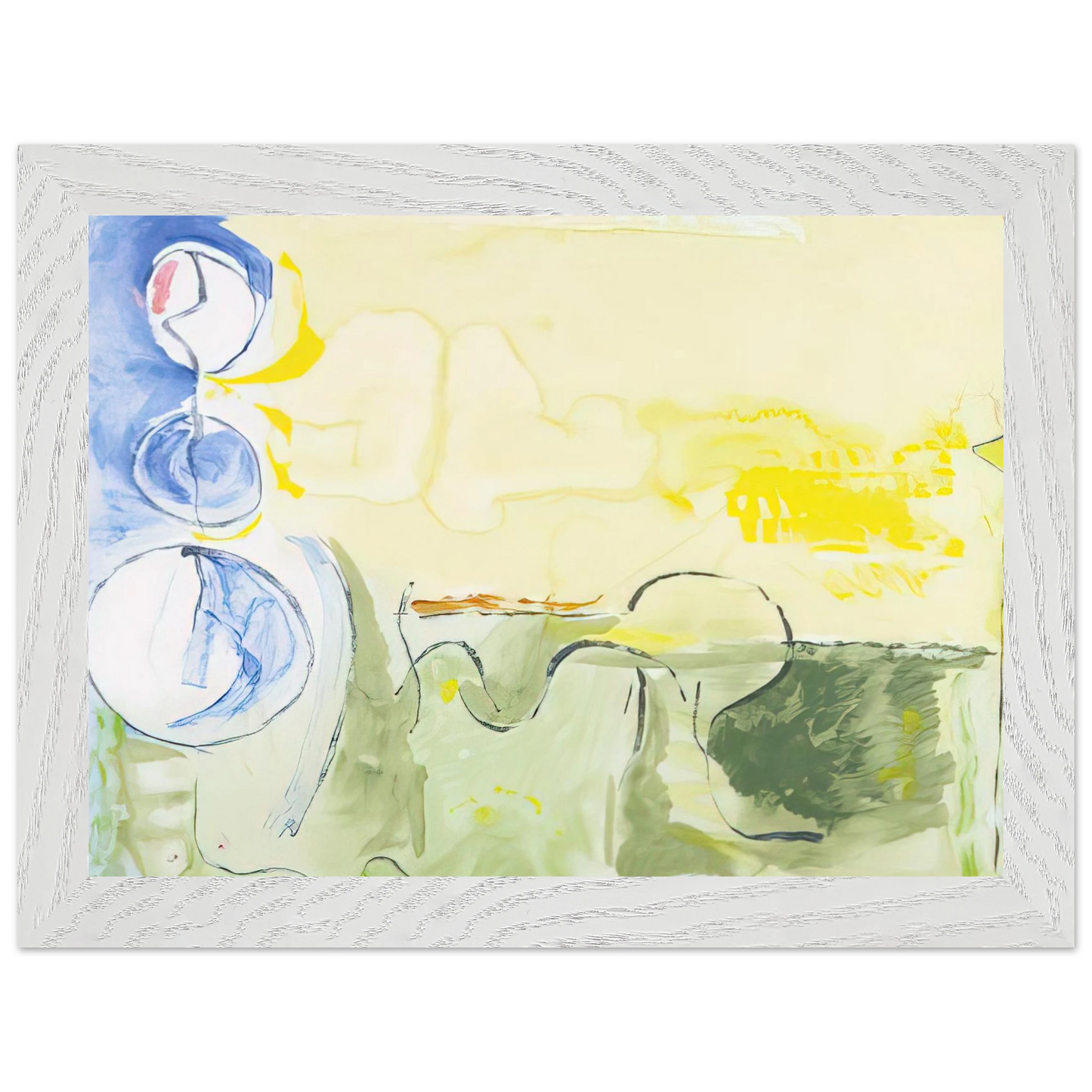 Helen Frankenthaler - Flotilla - 2006 Wall art - 70x100 cm / 28x40 inches - Premium Wooden Framed Poster With Fine Art Paper-canvas - Wood frame