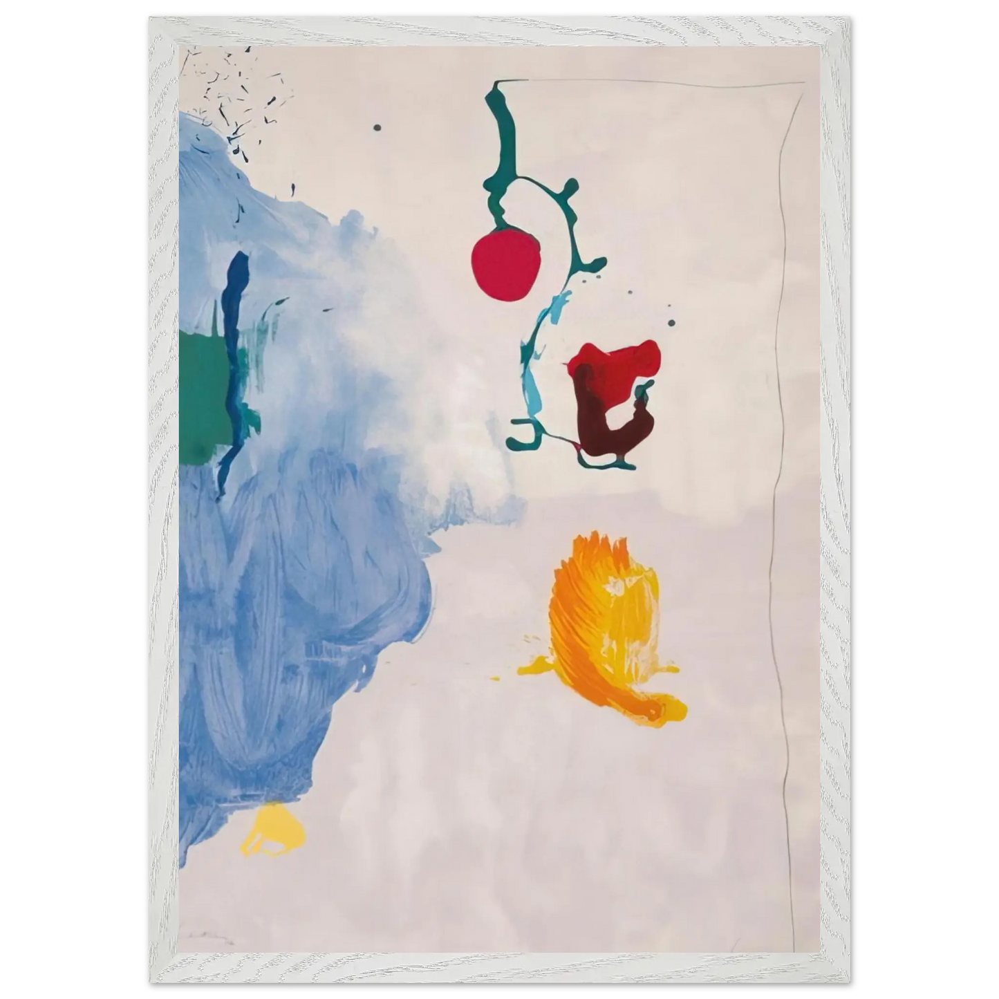 Helen Frankenthaler - Eve - 1995 Wall art - 60x80 cm / 24x32 Inches - Premium Wooden Framed Poster With Fine Art Paper - White frame