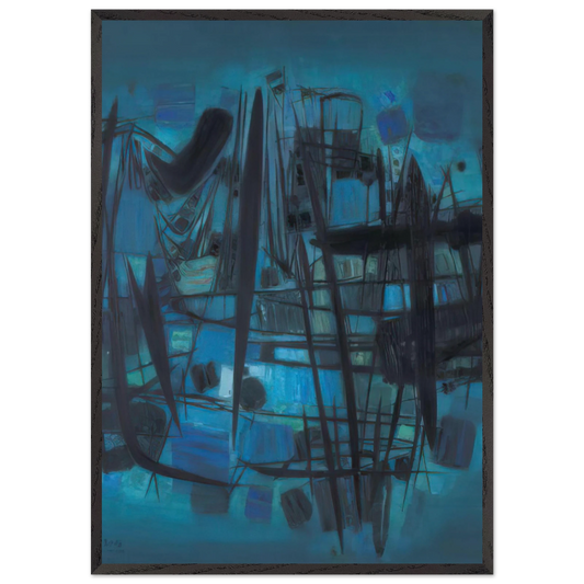 MILLE VIES SE CACHENT DANS LE BOIS - Chu teh Chun 70x100 cm / 28x40 inches Framed Art Print – Black Wooden Frame