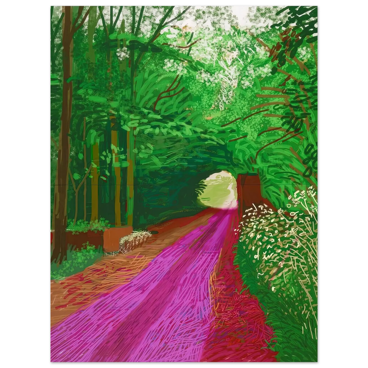 David Hockney - David Hockney Wall art - 27x35 cm / 11x14 inches - Premium Wooden Framed Poster With Fine Art Paper - Black frame