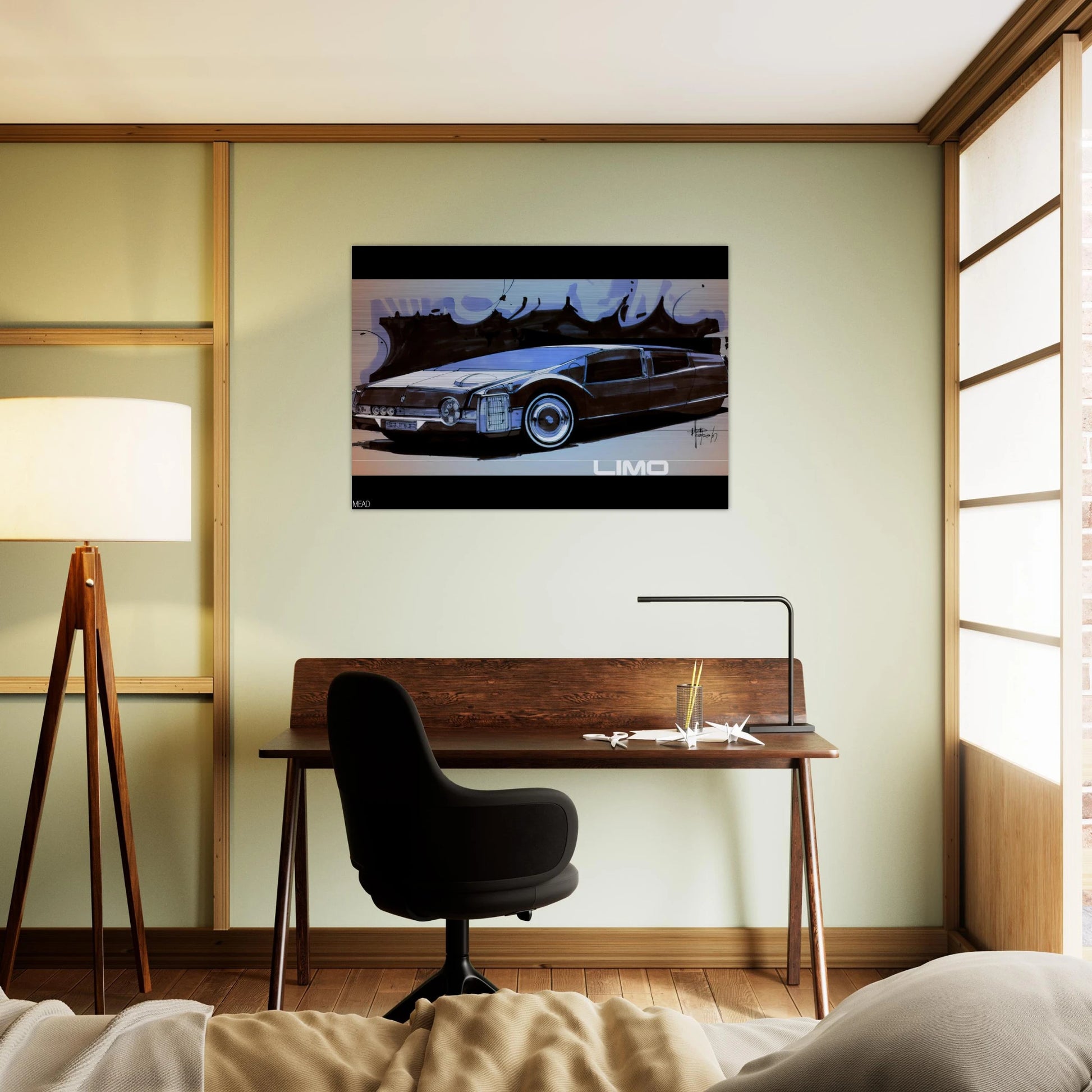 Syd Mead - Syd Mead Brushed Aluminum Print - 70x100 cm / 28x40 inches | Syd Mead Aluminum Print | Syd Mead Prints