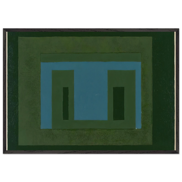 VARIANT ADOBE 1962 - Josef Albers 70x100 cm / 28x40 inches Framed Art Print – Black Wooden Frame