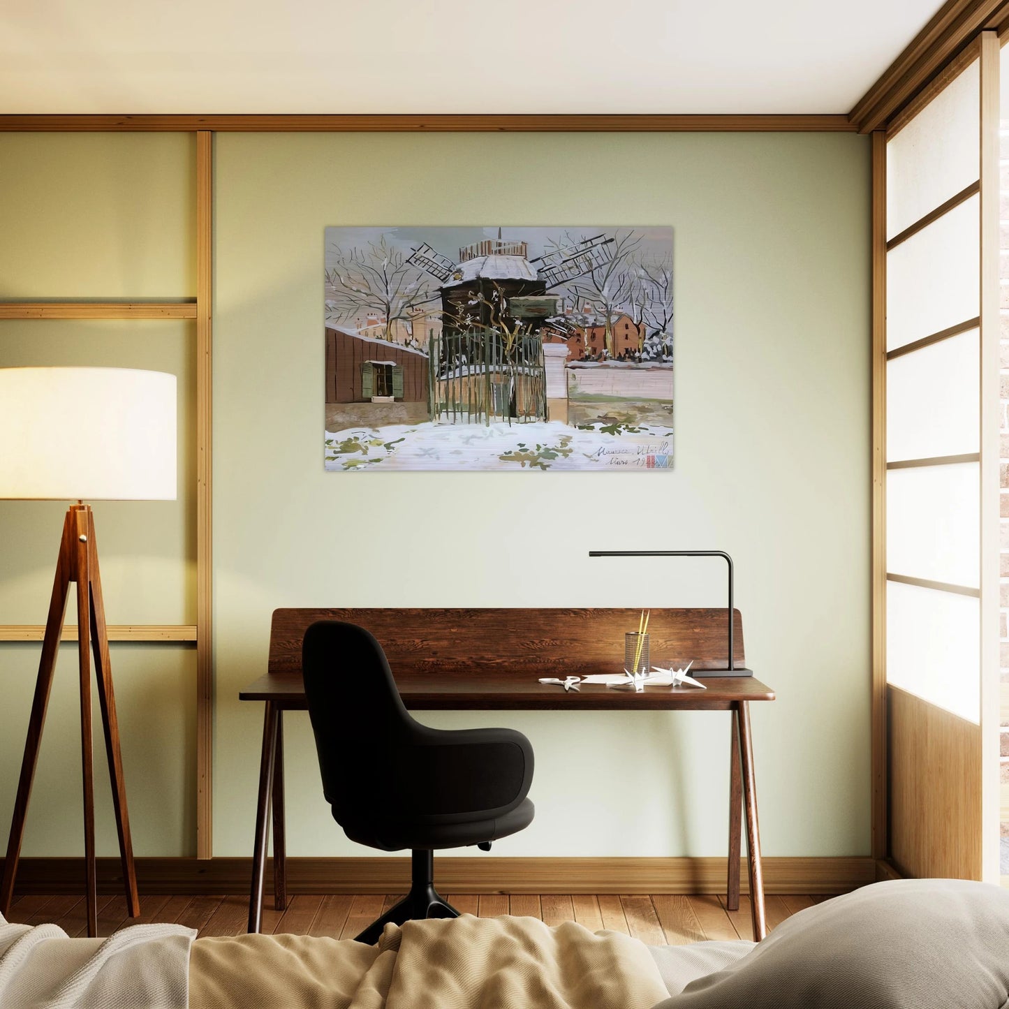 MOULIN DE LA GALETTE 2 - Maurice Utrillo Brushed Aluminum Print - 70x100 cm / 28x40 inches | Maurice Utrillo Aluminum Print | Maurice Utrillo Prints