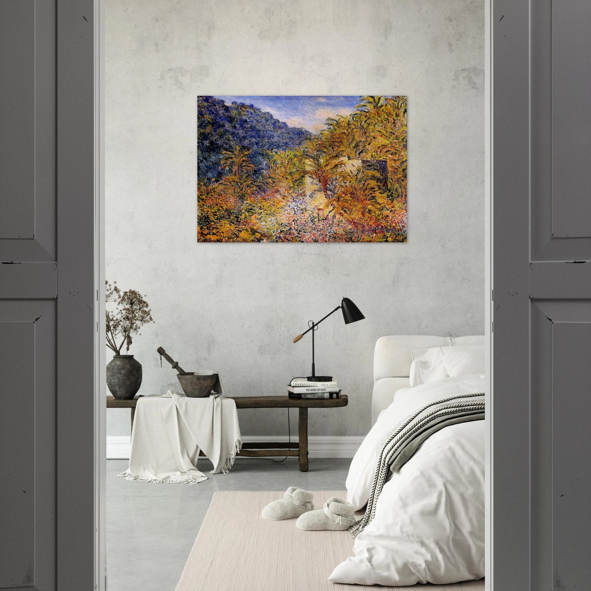 The Valley of Sasso - claude monet Brushed Aluminum Print - 70x100 cm / 28x40 inches | claude monet Aluminum Print | claude monet Prints