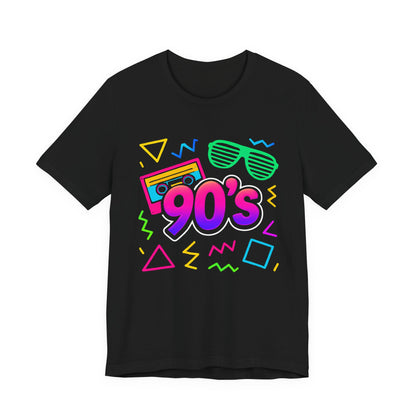 Música de la vieja escuela de los 90: ambiente arcade, clásico vintage de los 90. Camiseta retro de los 90 con la frase "Amo los años noventa".