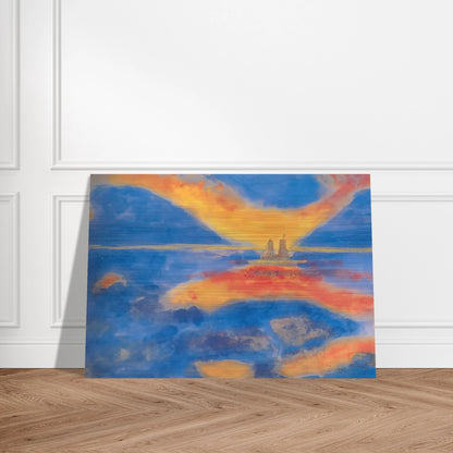 Sunrise at the sea - Emil Nolde Brushed Aluminum Print - 70x100 cm / 28x40 inches | Emil Nolde Aluminum Print | Emil Nolde Prints