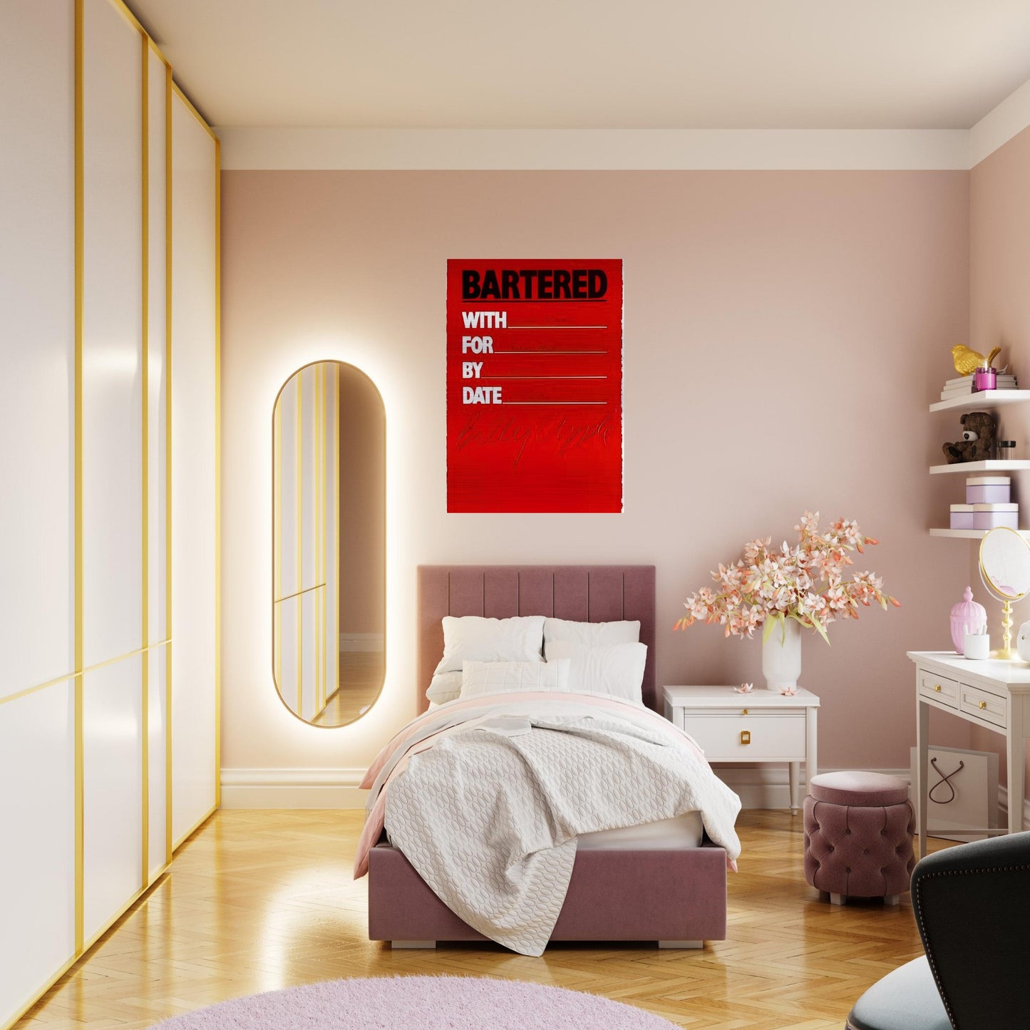 Bartered - 1986 - Billy Apple Brushed Aluminum Print - 70x100 cm / 28x40 inches | Billy Apple Aluminum Print | Billy Apple Prints