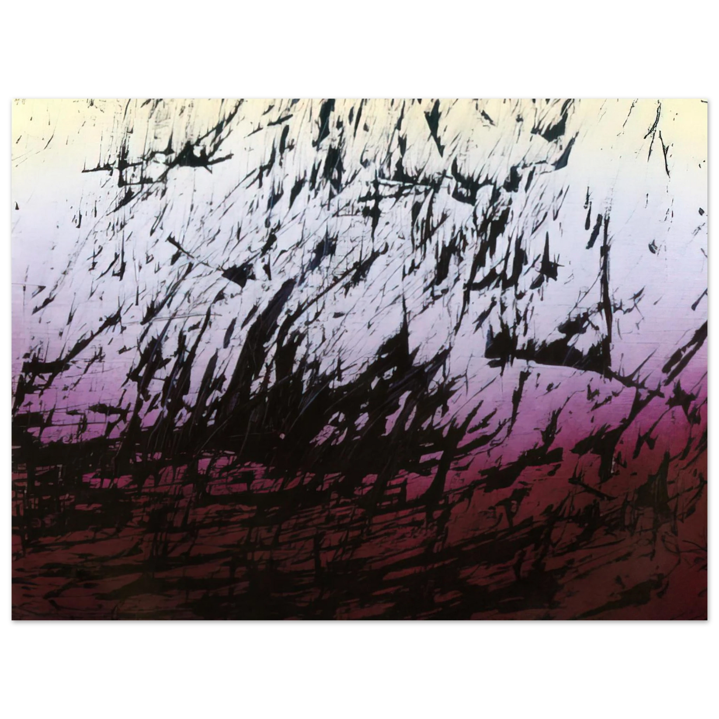 Hans Hartung - Untitled T1982-H12 - 1982  75x100 cm / 30x40inches Fine Art Poster