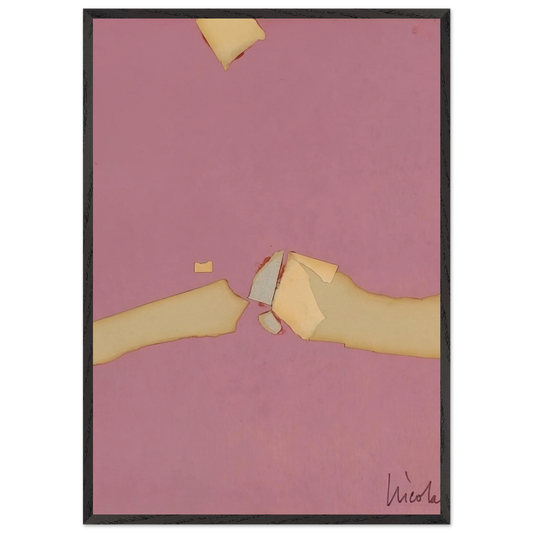 Composition on Red Ground - 1953 - Nicolas de Stael 70x100 cm / 28x40 inches Framed Art Print – Black Wooden Frame