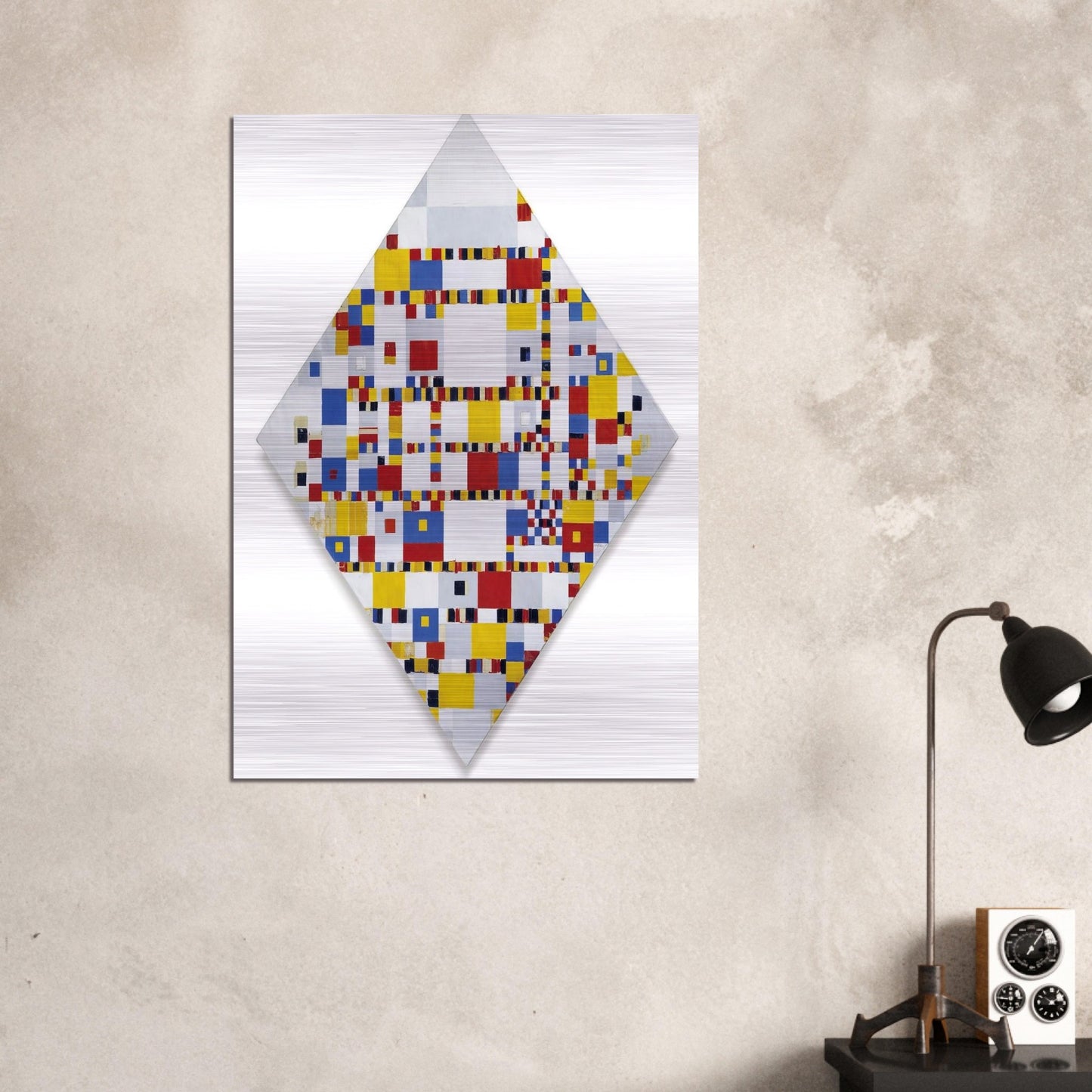 Victory Boogie Woogie - Piet Mondrian Brushed Aluminum Print - 70x100 cm / 28x40 inches | Piet Mondrian Aluminum Print | Piet Mondrian Prints