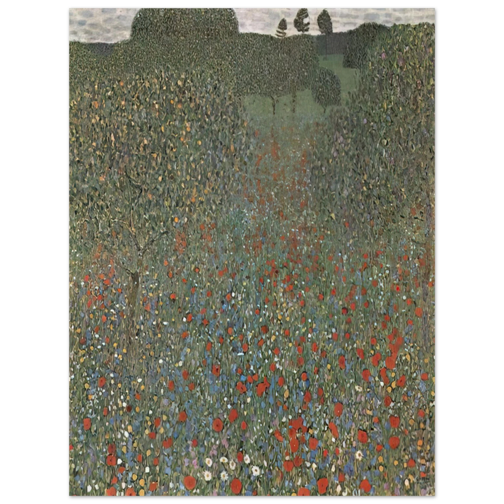 Gustav Klimt - POPPY FIELD  75x100 cm / 30x40inches Fine Art Poster