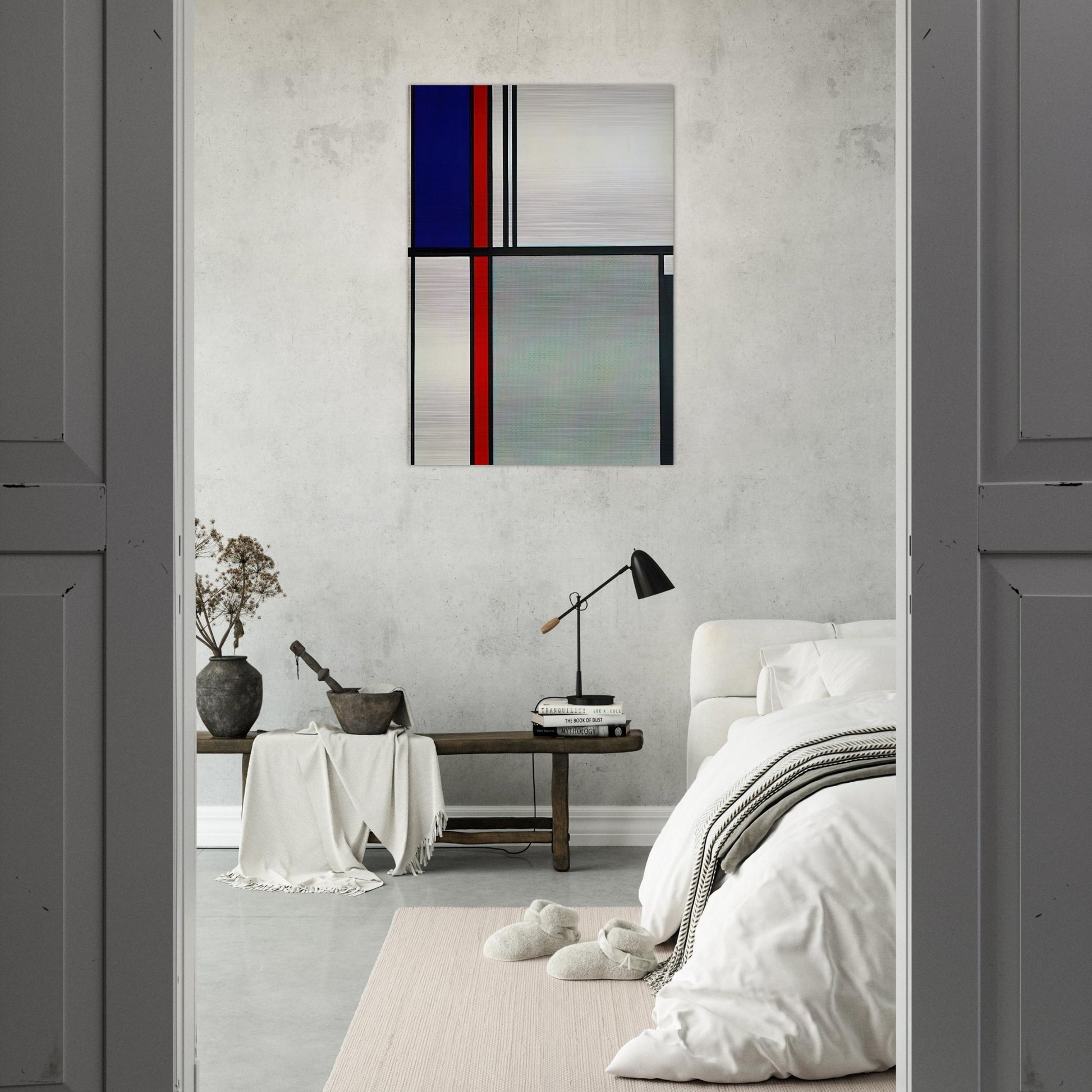 NONOBJECTIVE II 1964 - Roy Lichtenstein Brushed Aluminum Print - 70x100 cm / 28x40 inches | Roy Lichtenstein Aluminum Print | Roy Lichtenstein Prints