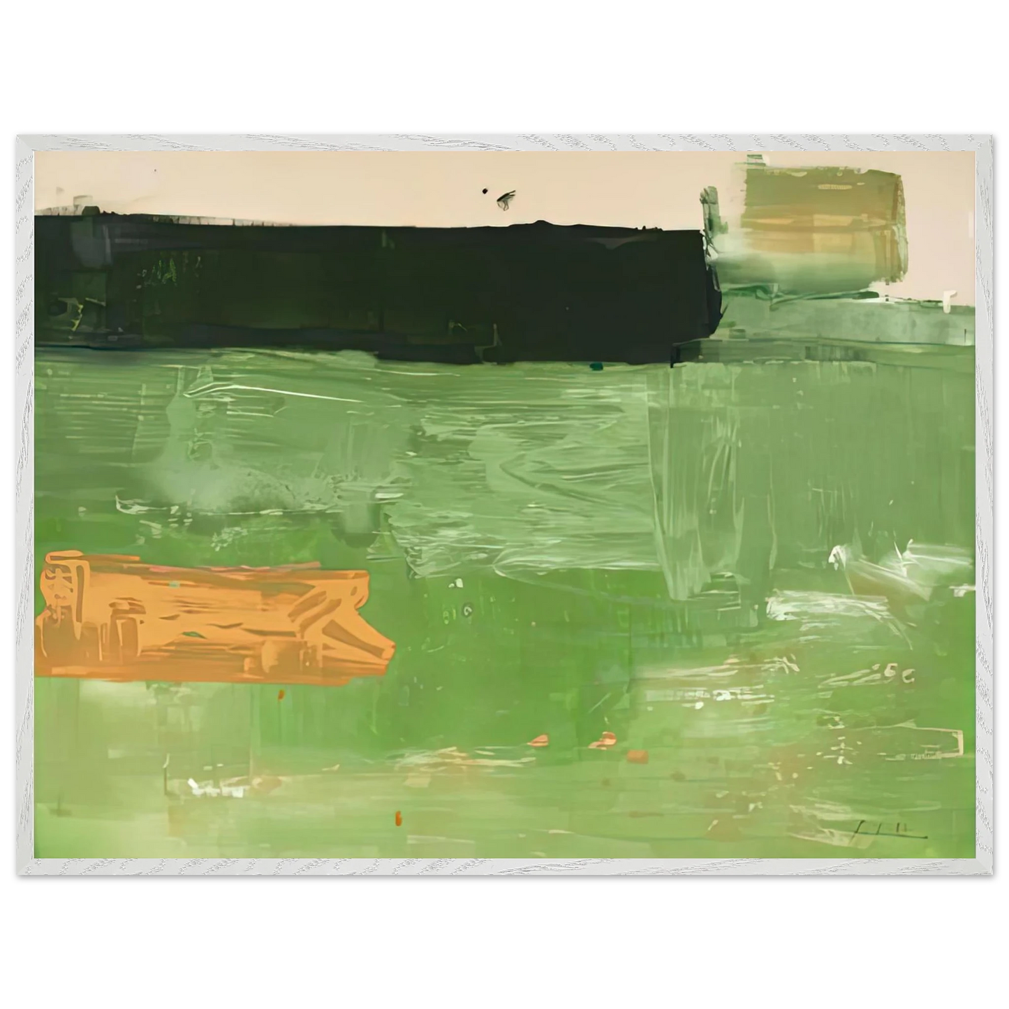 Helen Frankenthaler - Mediterranean, 1981- Wall Art - 30x40 cm / 12x16 inches - Premium Wooden Framed Poster With Fine Art Paper-canvas - Black frame