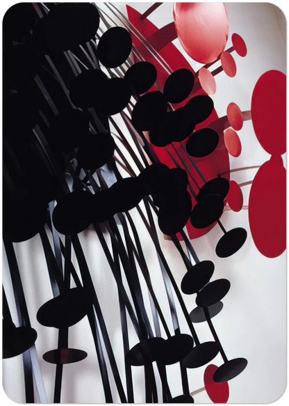 Amazonia Black and Red - 1989 By Lygia Pape Pack of 10 Post Cards | Lygia Pape Post Cards | A6 (10.5 x 14.8 cm) - 4.1 x 5.8 inches