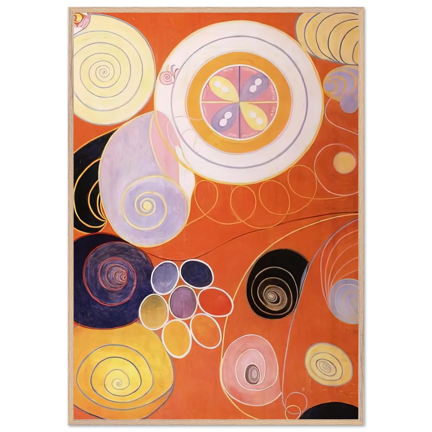 Hilma af Klint - THEY TENS MAINSTAY IV 1907 Wall art - 30x40 cm / 12x16 inches - Premium Wooden Framed Poster With Fine Art Paper - Black frame