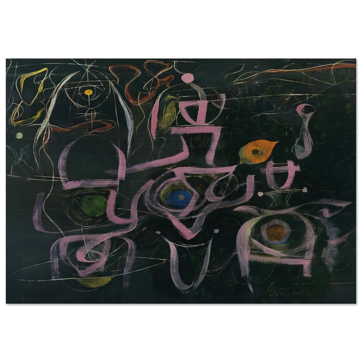 Number 3 - 1948 - Bradley Walker Tomlin Brushed Aluminum Print - 70x100 cm / 28x40 inches | Bradley Walker Tomlin Aluminum Print | Bradley Walker Tomlin Prints