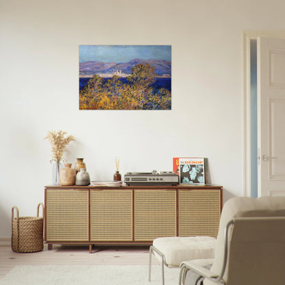 Antibes Seen from the Cape, Mistral Wind - claude monet Brushed Aluminum Print - 70x100 cm / 28x40 inches | claude monet Aluminum Print | claude monet Prints