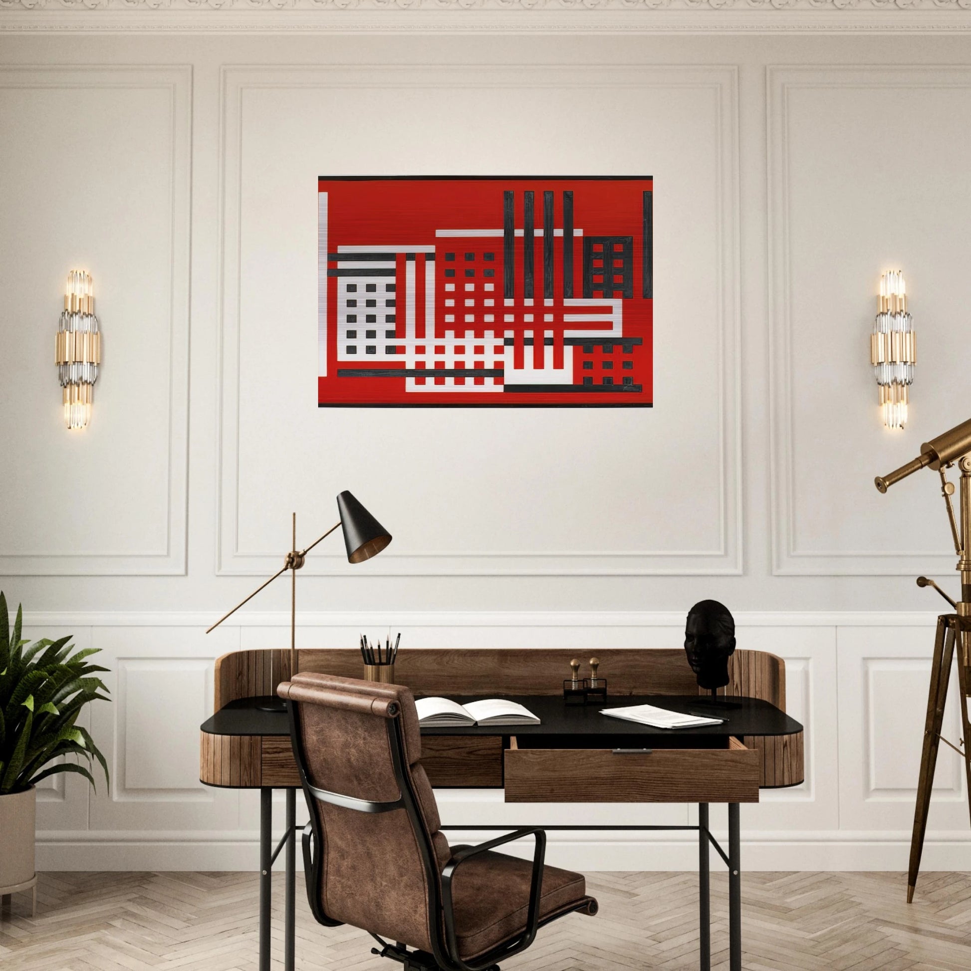 FACTORY 1925 - Josef Albers Brushed Aluminum Print - 70x100 cm / 28x40 inches | Josef Albers Aluminum Print | Josef Albers Prints