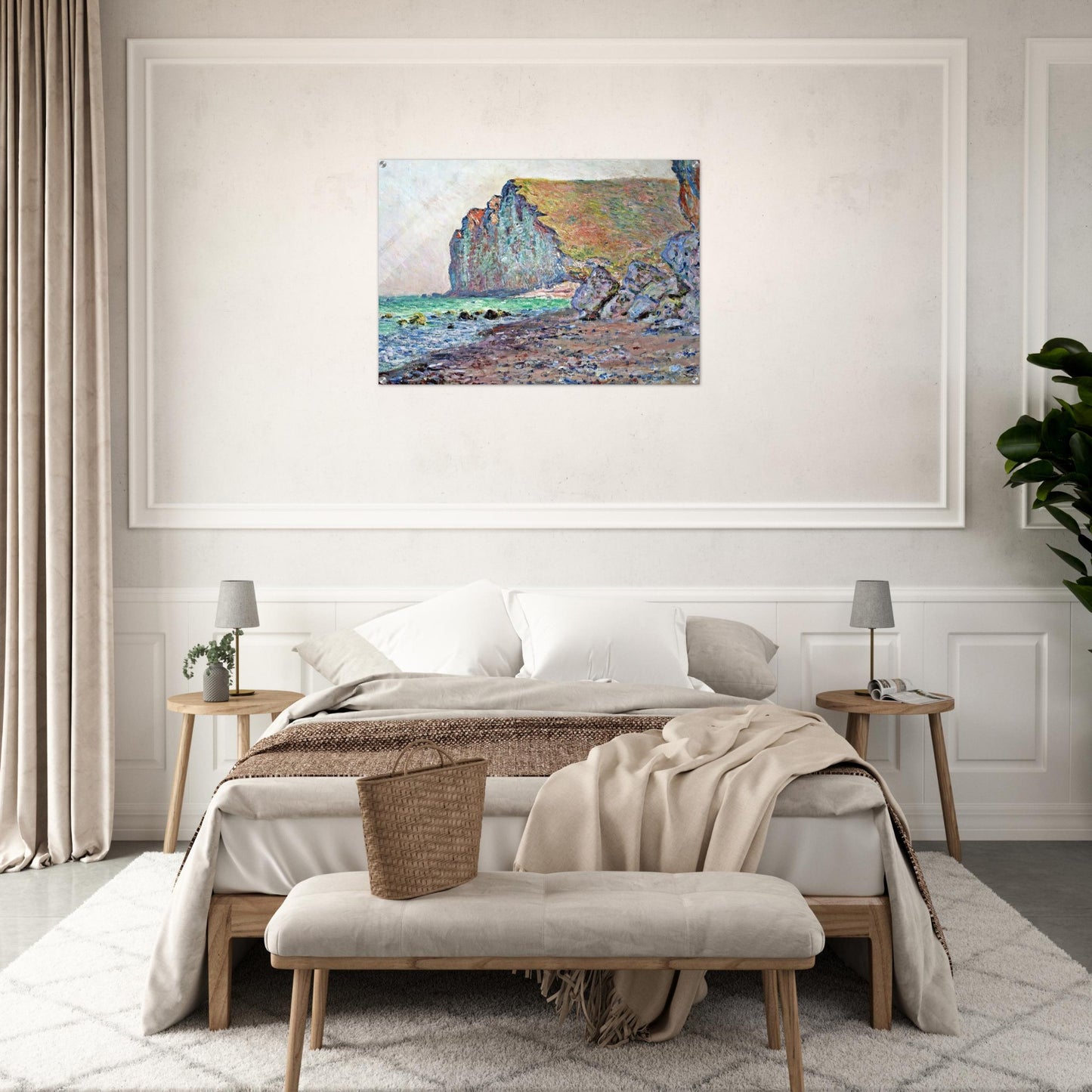 Cliffs of Les Petites-Dalles - claude monet Acrylic Print - 70x100 cm / 28x40″ inches | claude monet Wall Art | claude monet Prints