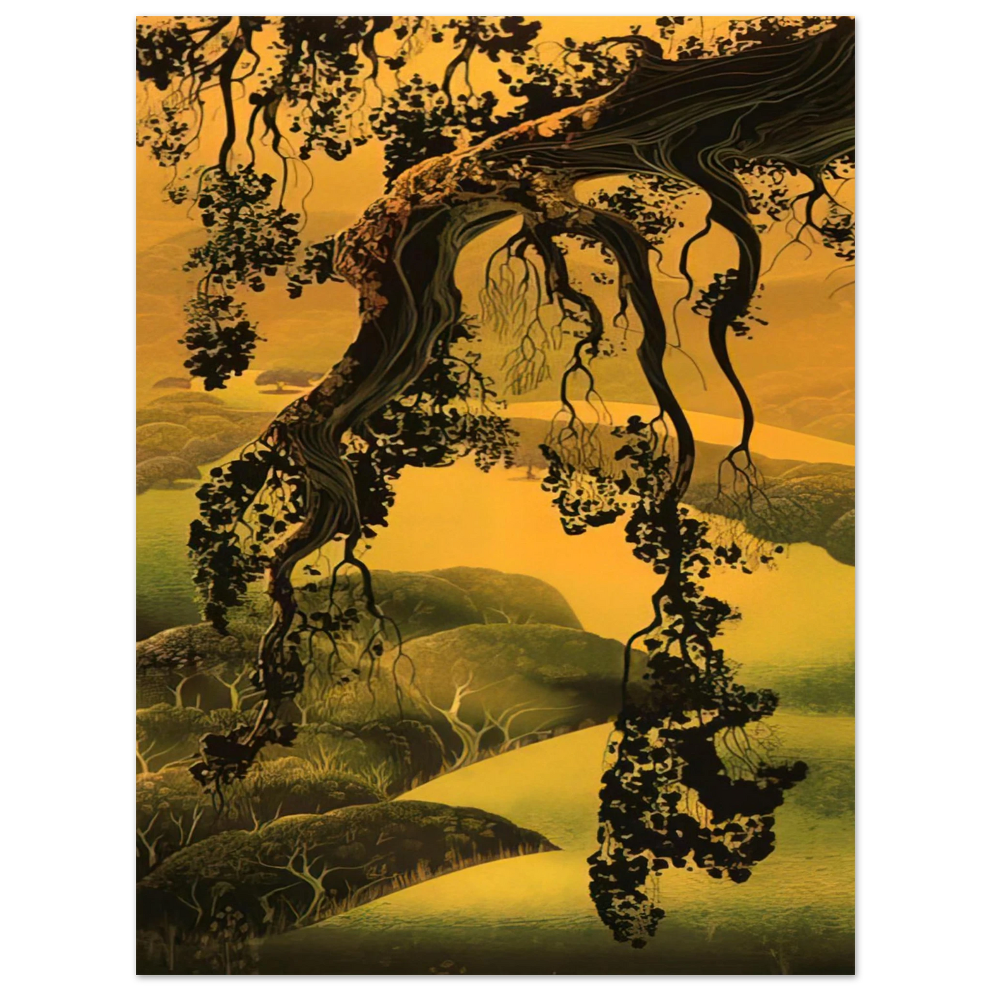 Eyvind Earle - Yorktown Branch  75x100 cm / 30x40inches Fine Art Poster