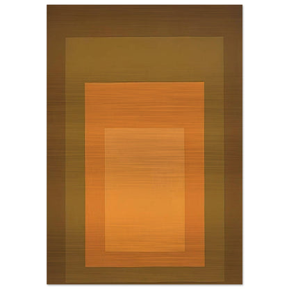 HOMAGE TO THE SQUARE AUTUMN CLIMAX 1963 - Josef Albers Brushed Aluminum Print - 70x100 cm / 28x40 inches | Josef Albers Aluminum Print | Josef Albers Prints