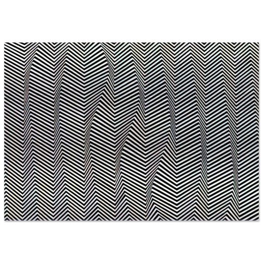 DESCENDING 1966 - Bridget Riley Brushed Aluminum Print - 70x100 cm / 28x40 inches | Bridget Riley Aluminum Print | Bridget Riley Prints
