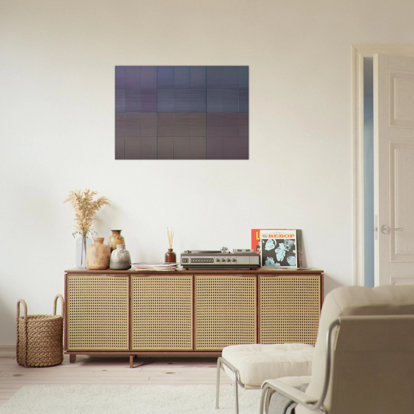 Microchromie, gris puissance [6] - Fernand Leduc Brushed Aluminum Print - 70x100 cm / 28x40 inches | Fernand Leduc Aluminum Print | Fernand Leduc Prints