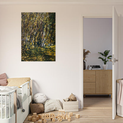 Nude in Sunlilt Wood - Childe Hassam Brushed Aluminum Print - 70x100 cm / 28x40 inches | Childe Hassam Aluminum Print | Childe Hassam Prints