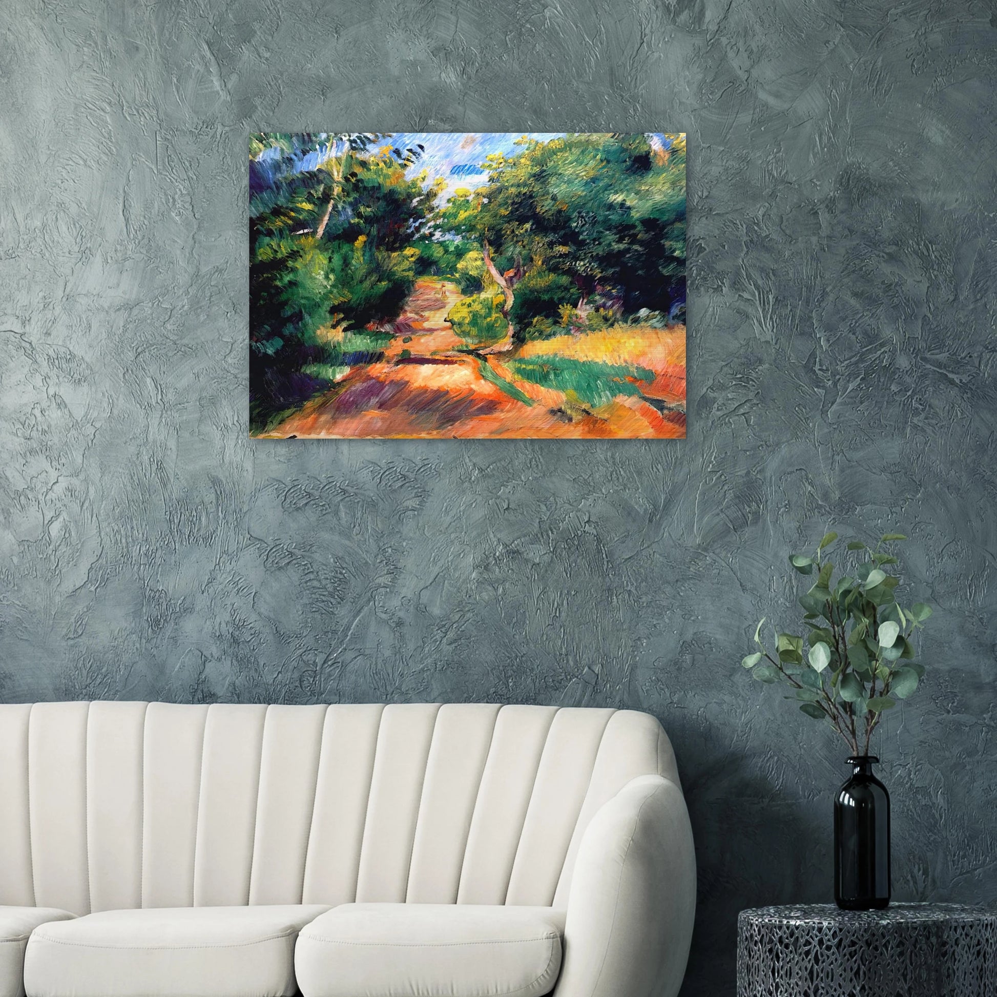 Landscape Near Varengeville - Pierre-Auguste Renoir Brushed Aluminum Print - 70x100 cm / 28x40 inches | Pierre-Auguste Renoir Aluminum Print | Pierre-Auguste Renoir Prints