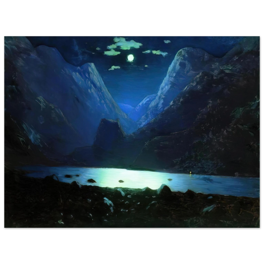 Arkhyp Kuindzhi - Daryal pass. Moonlight Night  75x100 cm / 30x40inches Fine Art Poster