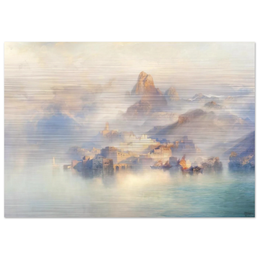 The Dream City - Thomas Moran Brushed Aluminum Print - 70x100 cm / 28x40 inches | Thomas Moran Aluminum Print | Thomas Moran Prints