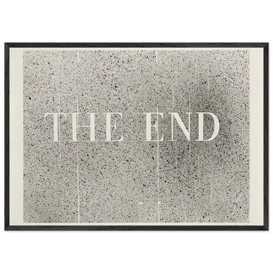 THE END 60 2005 - Edward Ruscha 70x100 cm / 28x40 inches Framed Art Print – Black Wooden Frame