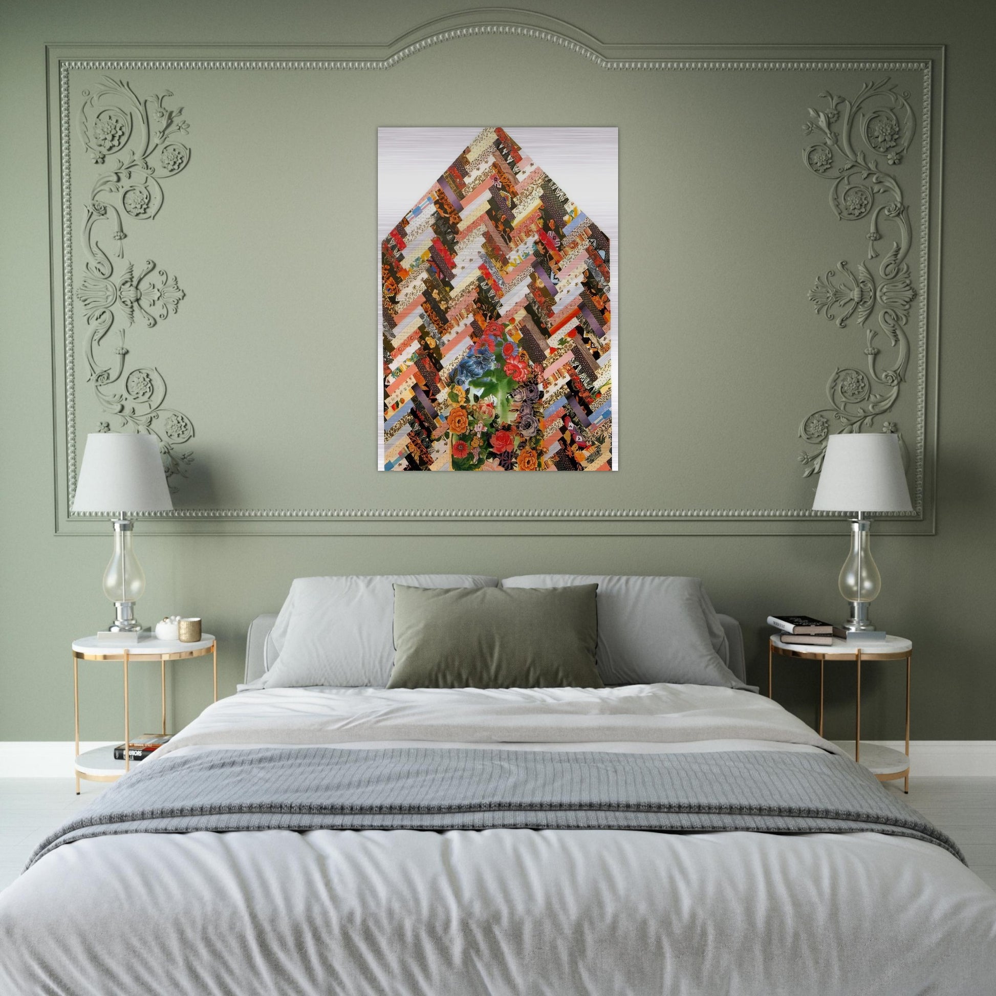 New Harmony B - PD Pattern and Decoration - Miriam Schapiro Brushed Aluminum Print - 70x100 cm / 28x40 inches | Miriam Schapiro Aluminum Print | Miriam Schapiro Prints