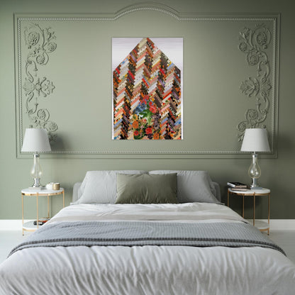 New Harmony B - PD Pattern and Decoration - Miriam Schapiro Brushed Aluminum Print - 70x100 cm / 28x40 inches | Miriam Schapiro Aluminum Print | Miriam Schapiro Prints