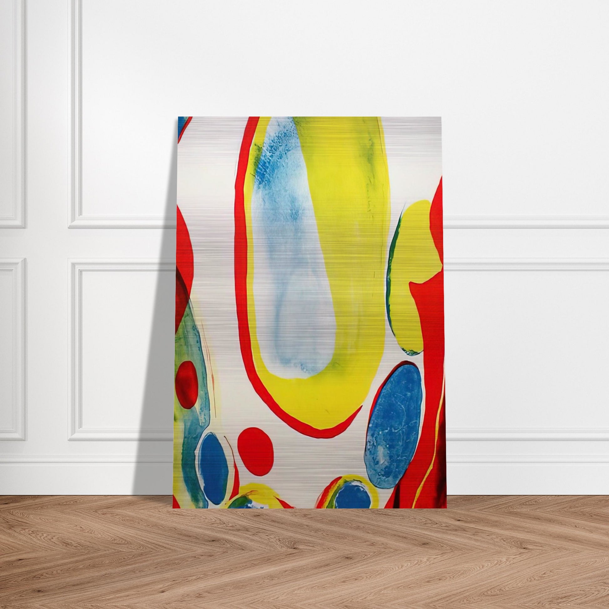 Red, Yellow and Blue - Alice Baber Brushed Aluminum Print - 70x100 cm / 28x40 inches | Alice Baber Aluminum Print | Alice Baber Prints