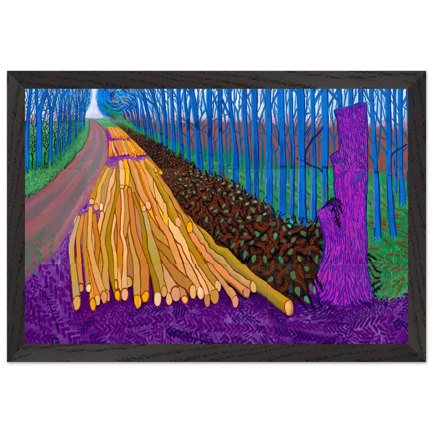 David Hockney - David Hockney Wall art - A2 (42 x 59.4  cm) - Premium Wooden Framed Poster With Fine Art Paper - Black frame