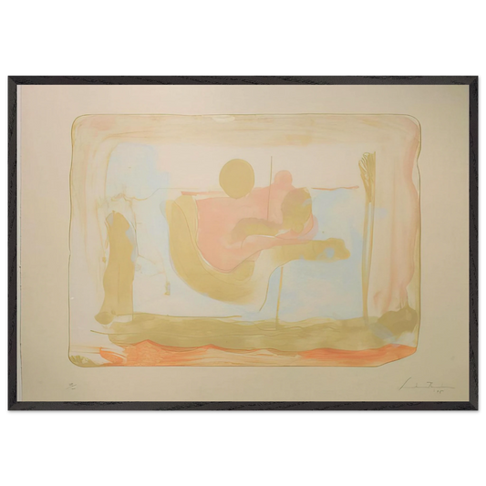 Reflections I - 1995 - Helen Frankenthaler 70x100 cm / 28x40 inches Framed Art Print – Black Wooden Frame