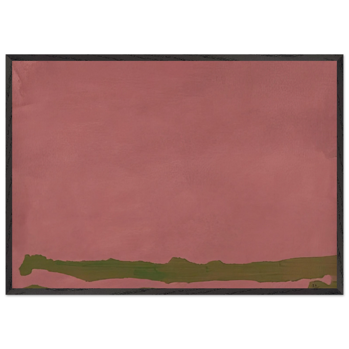 Green Likes Mauve - 1970 - Helen Frankenthaler 70x100 cm / 28x40 inches Framed Art Print – Black Wooden Frame