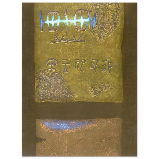 Hiroyuki Tajima - Ancient Writing - 1968  75x100 cm / 30x40inches Fine Art Poster