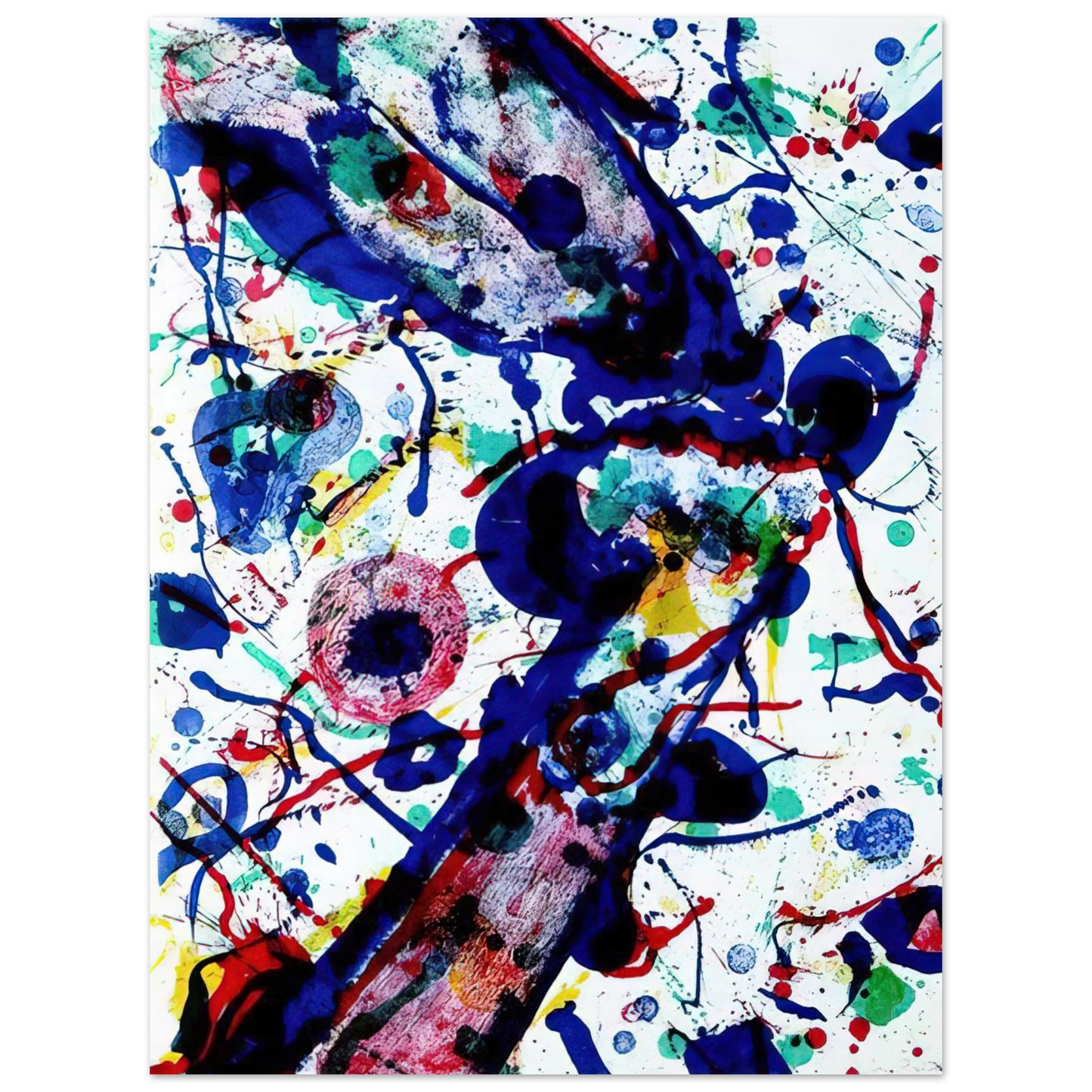 Sam Francis - Untitled from Michel Waldberg s Posmes dans le ciel  75x100 cm / 30x40inches Fine Art Poster